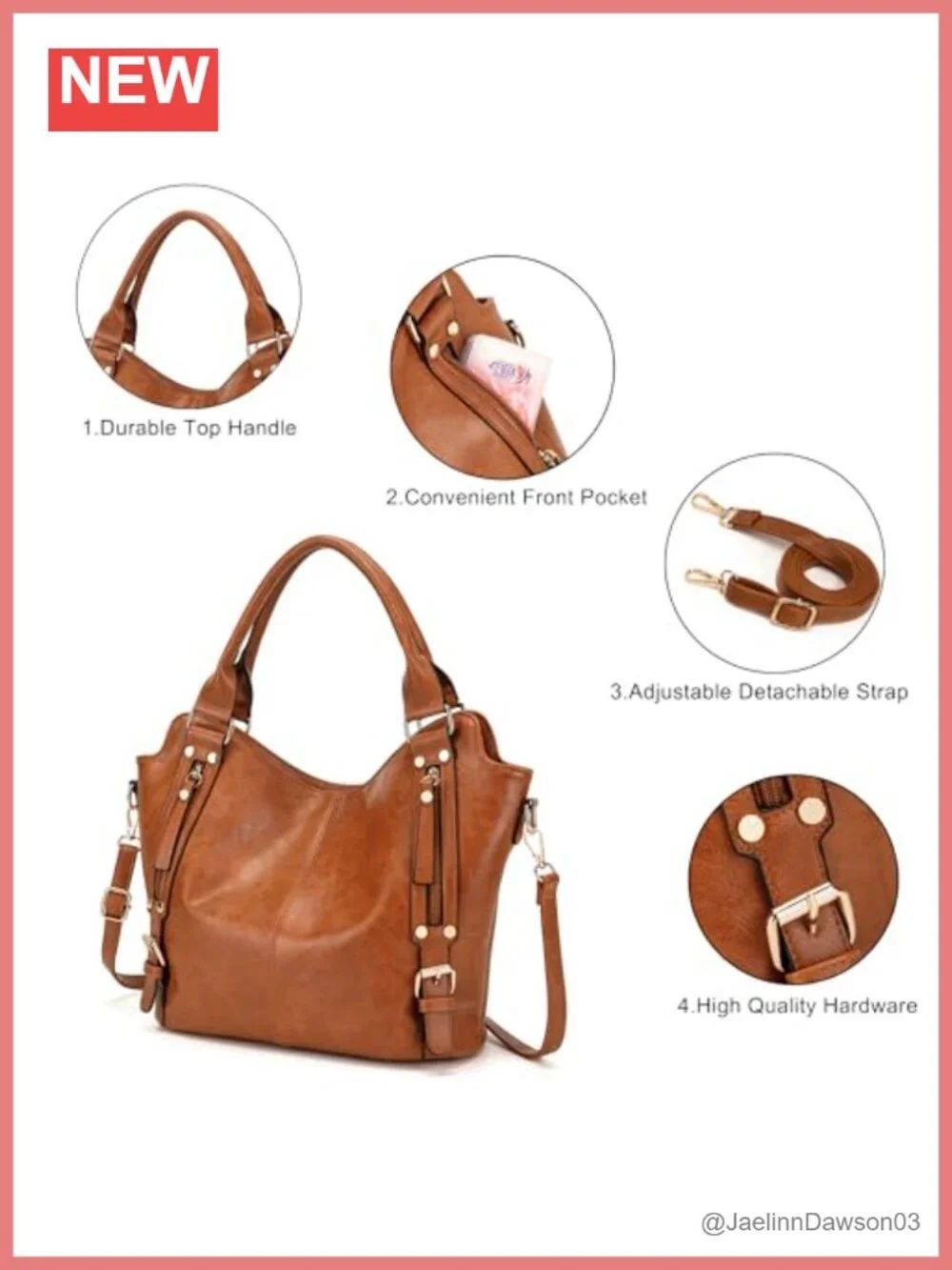 Large Hobo Purse with Wallet Set 2PCS Faux Leather Crossbody Shoulder Bag